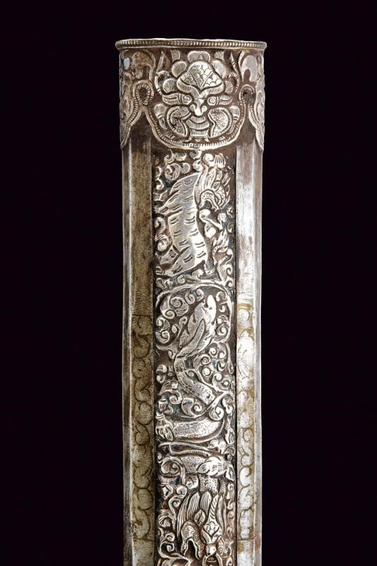 Daga Tibetana con Fornimenti in Argento, Fine XIX Secolo