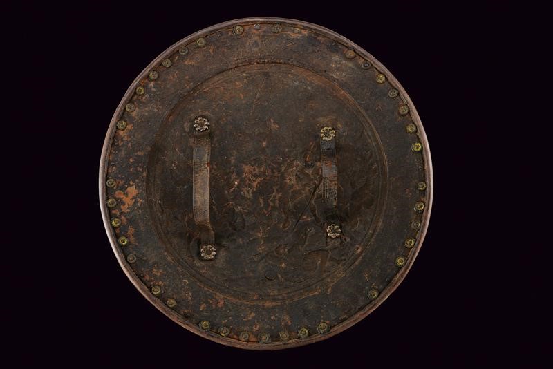 Brocchiere da parata sbalzato, Italia settentrionale, 1620 circa
