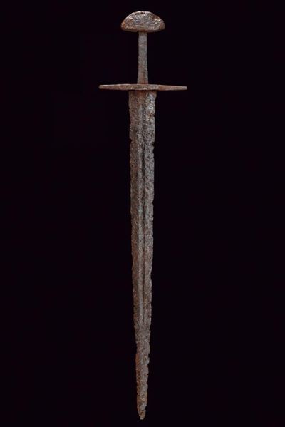 Spada, XIII Sec. - Lama dritta a due fili