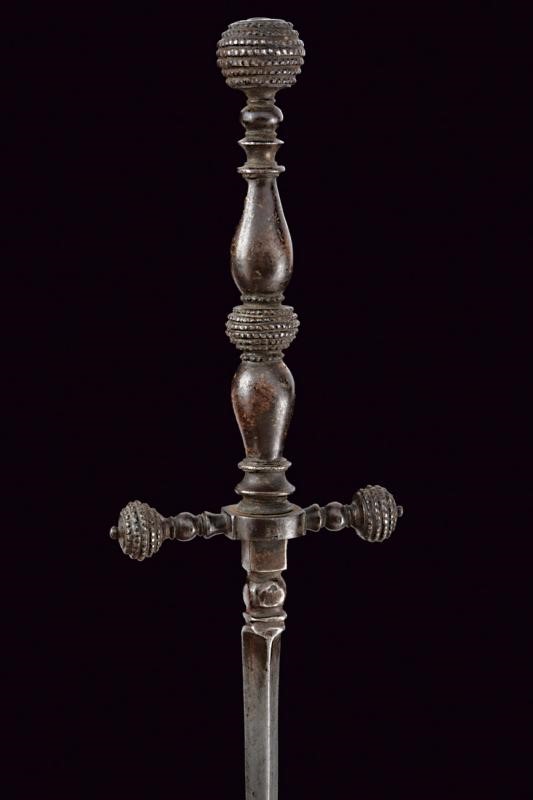Stiletto, lama dritta con sezione triangolare, XVII secolo, Italia