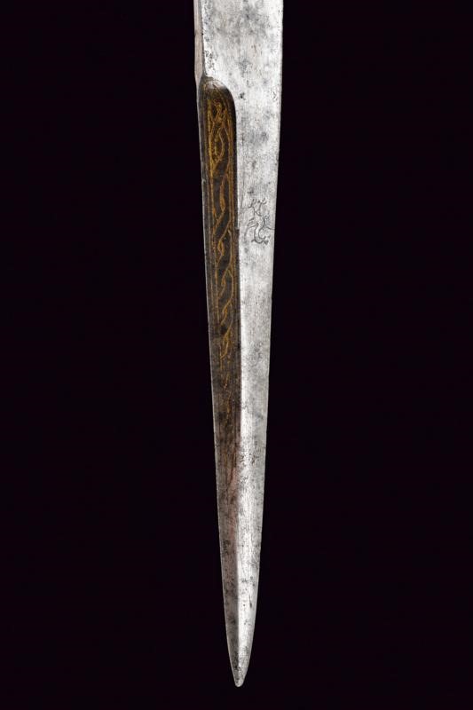 Lama gotica italiana con fodero, circa 1500
