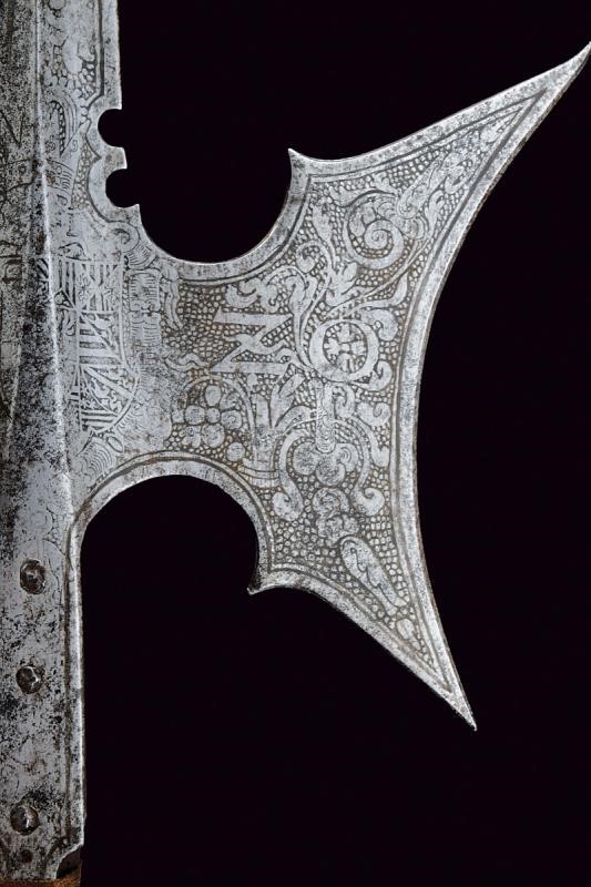 Alabarda da trabante incisa, Austria, epoca Arciduca Ferdinando, 1599, lunghezza 236 cm