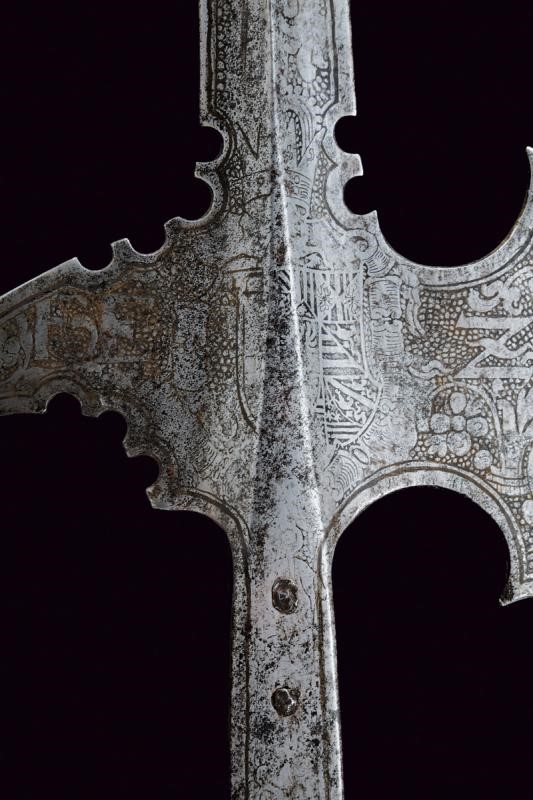 Alabarda da trabante incisa, Austria, epoca Arciduca Ferdinando, 1599, lunghezza 236 cm