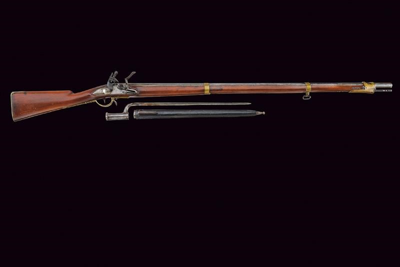 Fucile a pietra focaia da fanteria Mod. 1798/99 con baionetta, Austria, inizio XIX secolo
