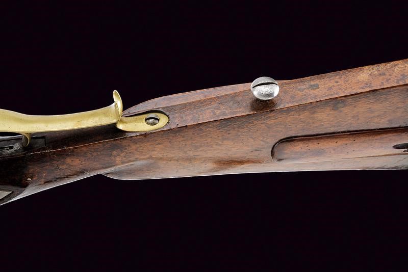 Jaegerstutzen Mod. 1807 con baionetta, Austria, lunghezza 104 cm, cal. 14 mm