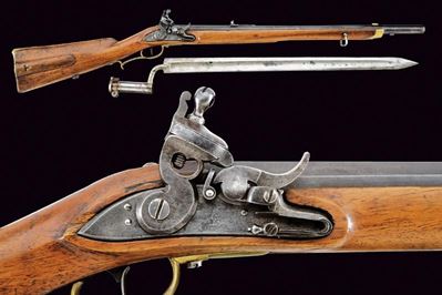 Jagerstutzen Mod. 1807/35, Console con baionetta, Austria