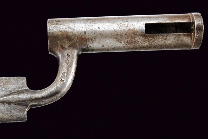 Kammerbuchse Augustin, Mod. 1842 con baionetta, lunghezza 122.3 cm, Cal. 18,1 mm