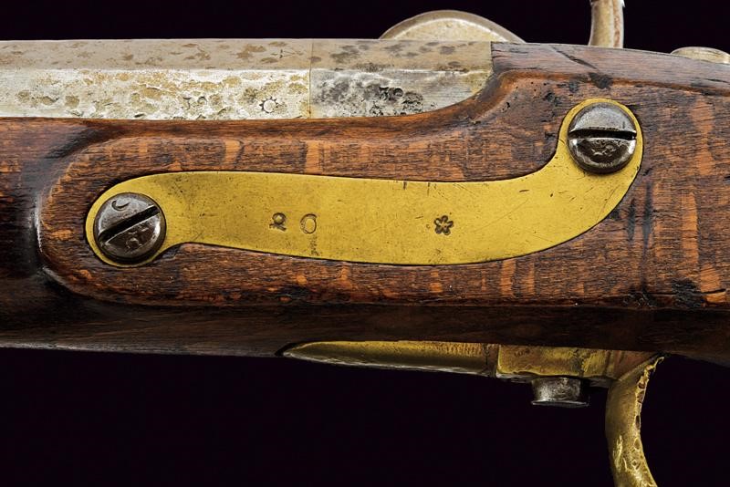 Kammerbuchse Augustin, Mod. 1842 con baionetta, lunghezza 122.3 cm, Cal. 18,1 mm