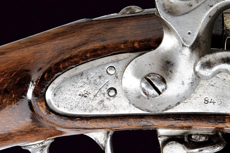 Fucile Augustin Mod. 1842 da fanteria con baionetta, Austria, lunghezza 146 cm