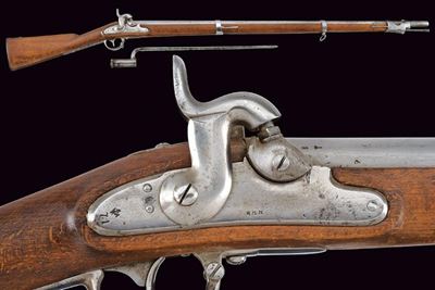 Fucile a luminello convertito da sistema Augustin con baionetta, Austria, lunghezza 146.2 cm.