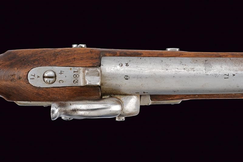 Fucile a luminello convertito da sistema Augustin con baionetta, Austria, lunghezza 146.2 cm.