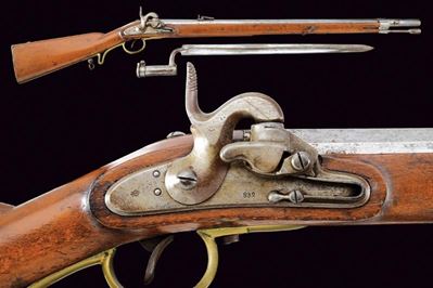 Kammerbuchse Mod. 1849, Austria, con sistema Augustin e baionetta