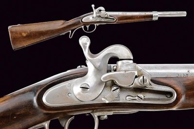 Carabina da cavalleria mod. 1851, sistema Augustin, Austria, lunghezza 75.5 cm