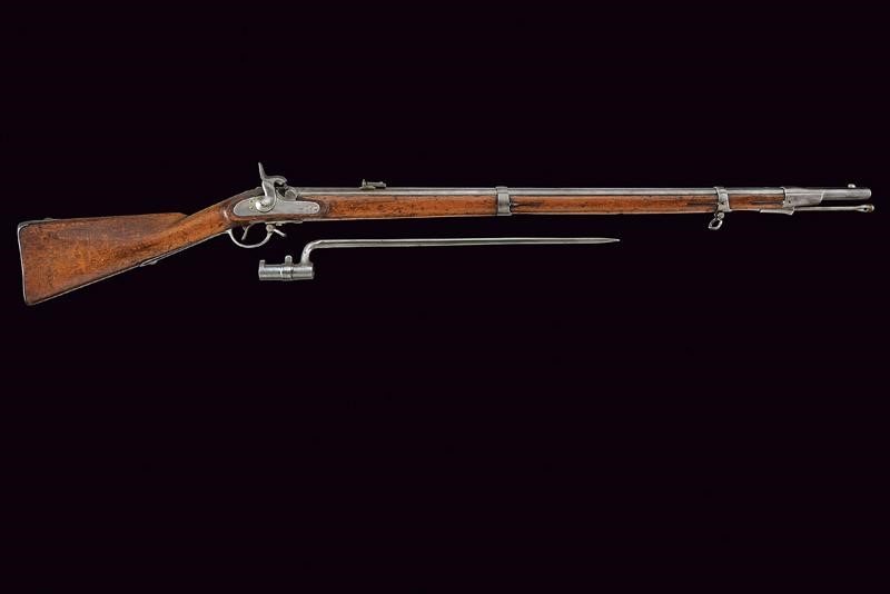 Fucile a luminello da fanteria mod. 1862 Lorenz, Austria, con baionetta