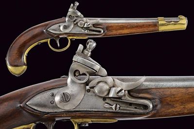 Pistola a pietra focaia da cavalleria, sistema Console, Austria