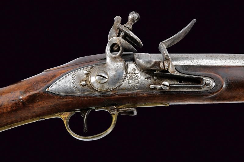Fucile Brown Bess a pietra focaia con baionetta, lunghezza 139.5 cm, Inghilterra