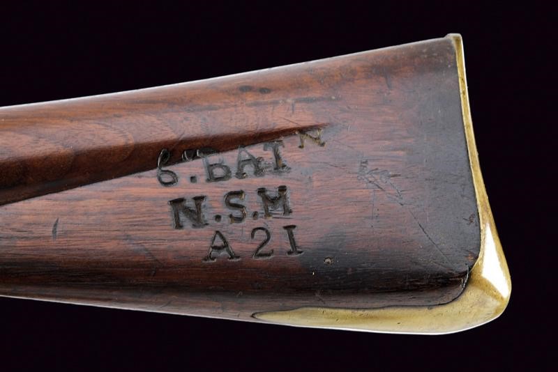 Fucile Brown Bess a pietra focaia con baionetta, Inghilterra, lunghezza 139 cm