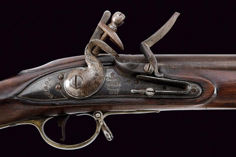 Fucile Brown Bess a pietra focaia con baionetta, Inghilterra, lunghezza 139 cm