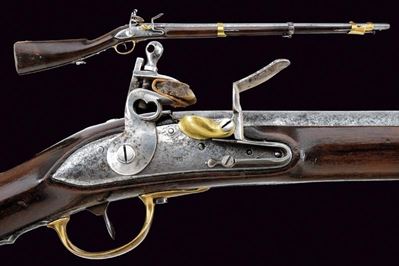 Mazzocchi, Fucile a pietra focaia, Stato Pontificio, lunghezza 118,3 cm.