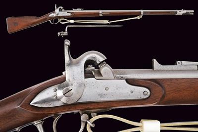 Fucile a luminello Mod. 1860 con baionetta, Torino, lunghezza 141 cm