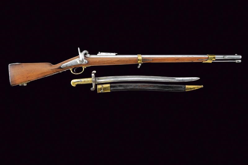 Carabina da Cacciatori Mod. 1850, Francotte, Regno delle Due Sicilie con Baionetta