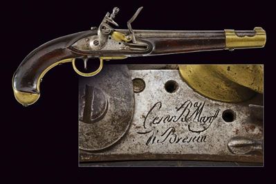 Pistola a pietra focaia da cavalleria mod. 1798/34, Austria, lunghezza 43 cm
