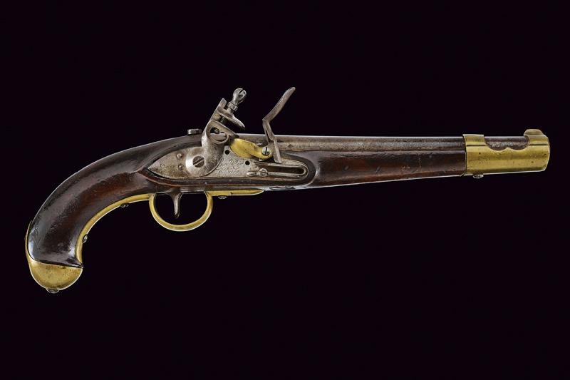 Pistola a pietra focaia da cavalleria mod. 1798/34, Austria, lunghezza 43 cm