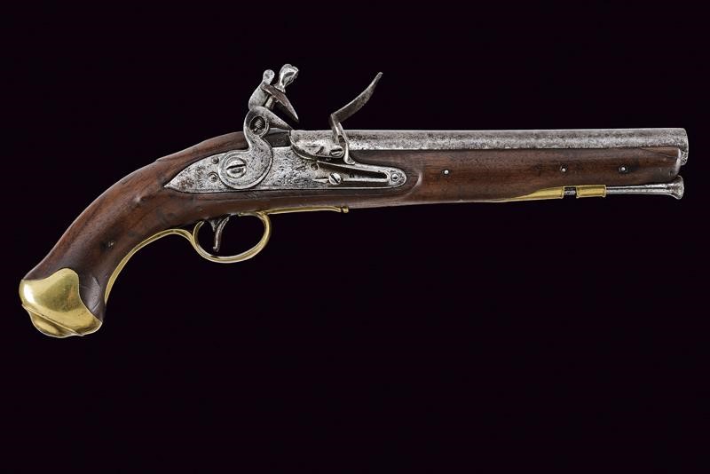 Pistola a pietra focaia 'Sea Service', Regno Unito, lunghezza 38,3 cm