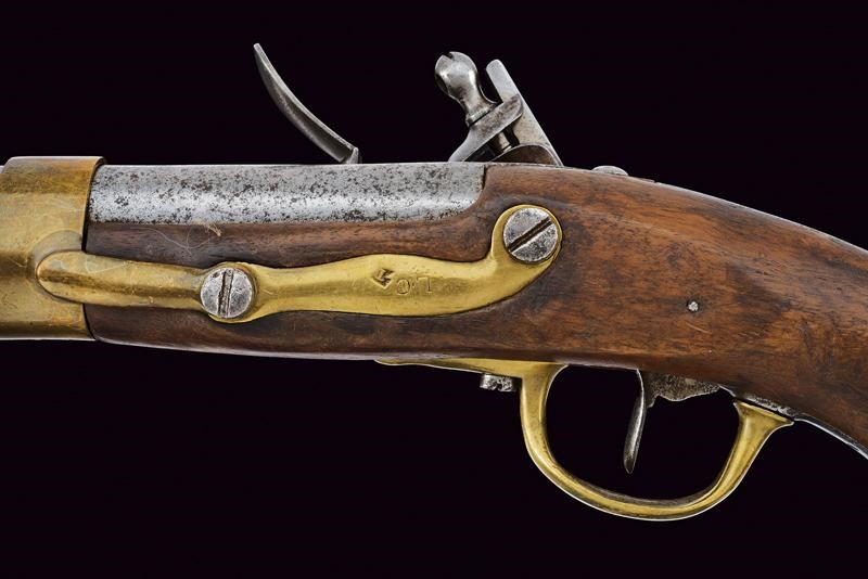 Pistola a pietra focaia Mod. AN XIII, Regno delle Due Sicilie, lunghezza 35 cm.