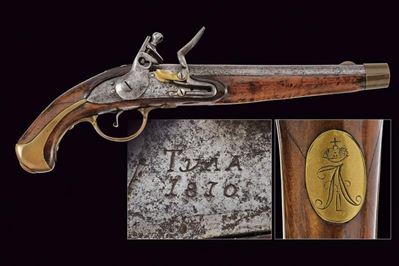 Pistola a pietra focaia da cavalleria, Russia imperiale, 1810
