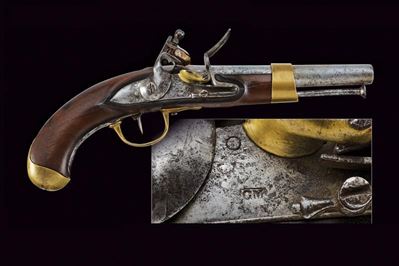 Mazzocchi, Rara pistola a pietra focaia Mod. AN XIII, Stato Pontificio
