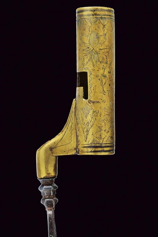 Baionetta da caccia a manicotto, Italia meridionale, lunghezza 32.3 cm