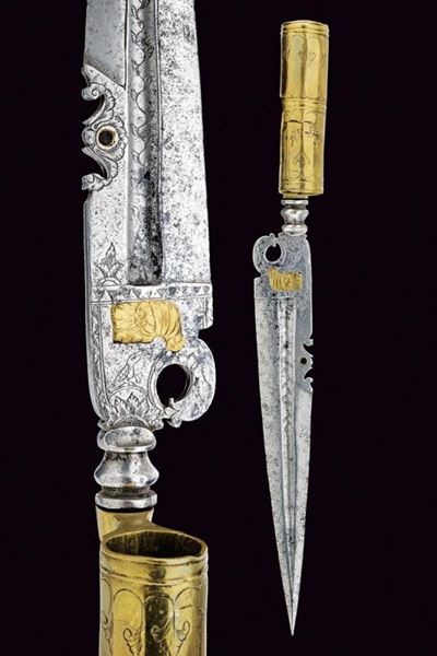 Bella baionetta da caccia a manicotto, Italia meridionale, lunghezza 35.8 cm