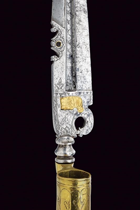 Bella baionetta da caccia a manicotto, Italia meridionale, lunghezza 35.8 cm
