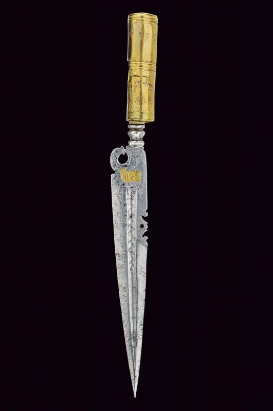 Bella baionetta da caccia a manicotto, Italia meridionale, lunghezza 35.8 cm