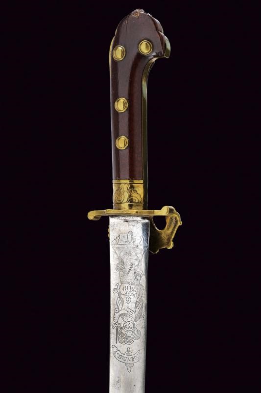 Paloscio da caccia, tecnica Presburgo, lunghezza 51.2 cm