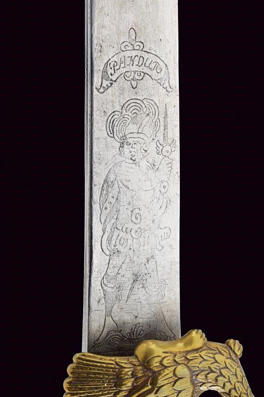 Paloscio da caccia, tecnica Presburgo, lunghezza 51.2 cm