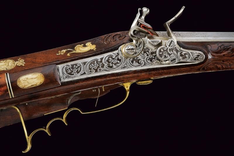 Heinrich Anton Dotzauer, Fucile a pietra focaia, Austria, lunghezza 106 cm