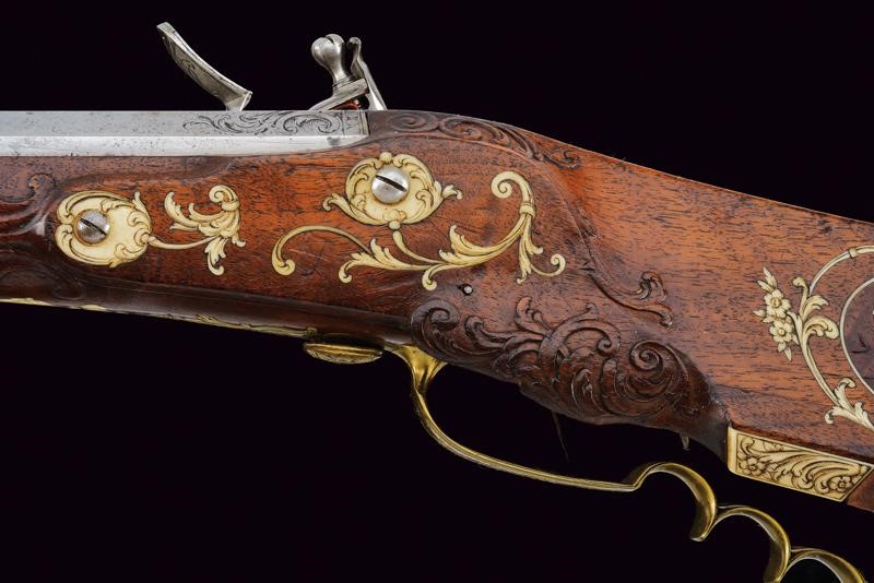 Heinrich Anton Dotzauer, Fucile a pietra focaia, Austria, lunghezza 106 cm