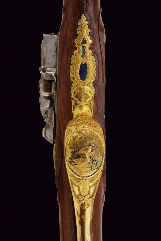 Fucile a pietra focaia, Prussia, appartenuto al re Federico Guglielmo II, lunghezza 145 cm