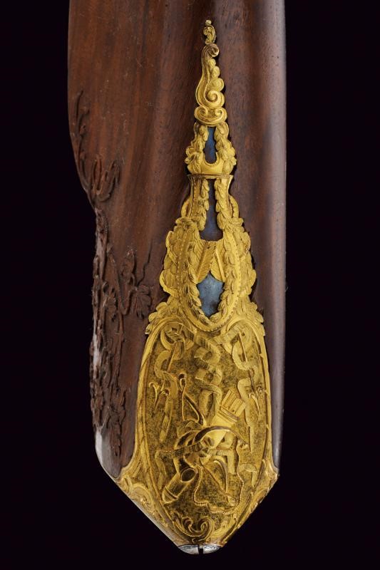 Fucile a pietra focaia, Prussia, appartenuto al re Federico Guglielmo II, lunghezza 145 cm