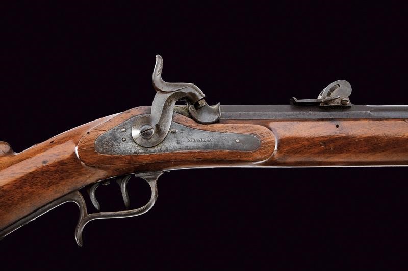 Carabina federale a luminello mod. 1851 con baionetta, tecnica St. Gallen, lunghezza 125.5 cm