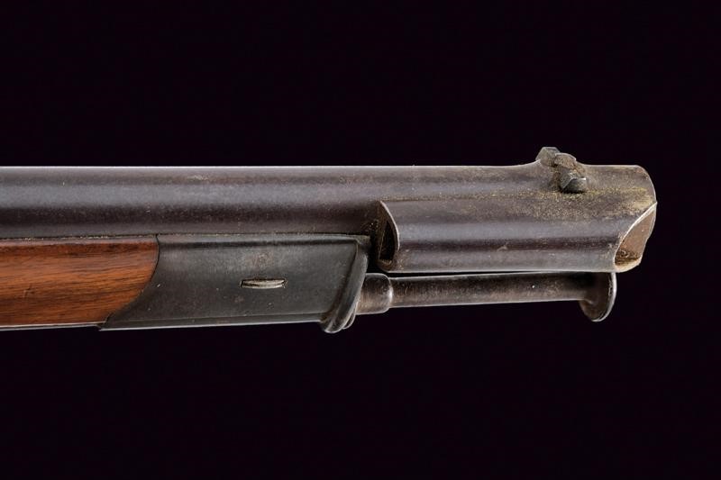Carabina federale a luminello mod. 1851 con baionetta, tecnica St. Gallen, lunghezza 125.5 cm
