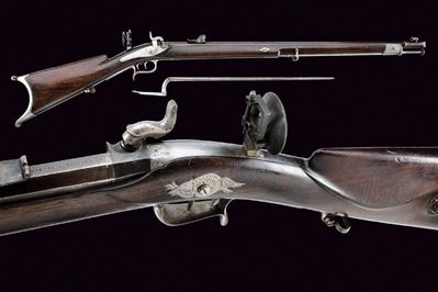 Manzoni, Carabina federale Mod. 1851 con baionetta, lunghezza 127.5 cm.