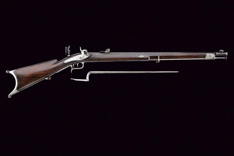 Manzoni, Carabina federale Mod. 1851 con baionetta, lunghezza 127.5 cm.