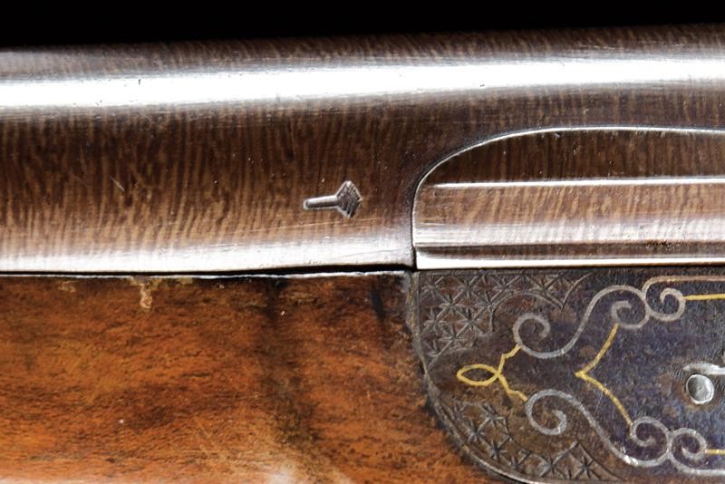 Doppietta a luminello, Belgio, lunghezza 115 cm, firma DAMAS LECLERE