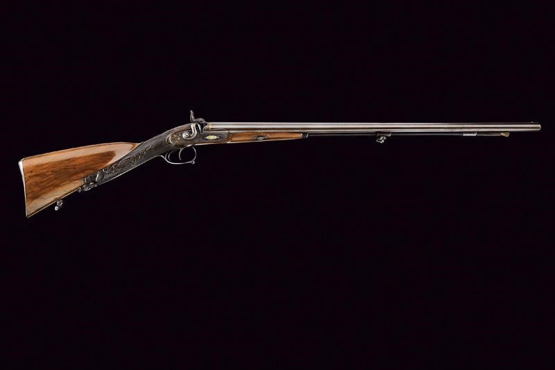 Doppietta a luminello, Belgio, lunghezza 115 cm, firma DAMAS LECLERE