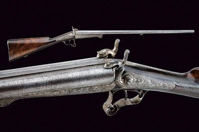 Lefaucheux, Doppietta a spillo, Francia, cal. 12, lunghezza 116.8 cm