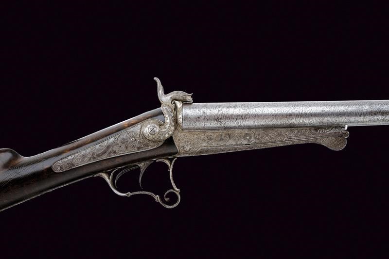 Lefaucheux, Doppietta a spillo, Francia, cal. 12, lunghezza 116.8 cm
