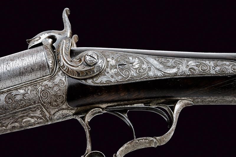 Lefaucheux, Doppietta a spillo, Francia, cal. 12, lunghezza 116.8 cm